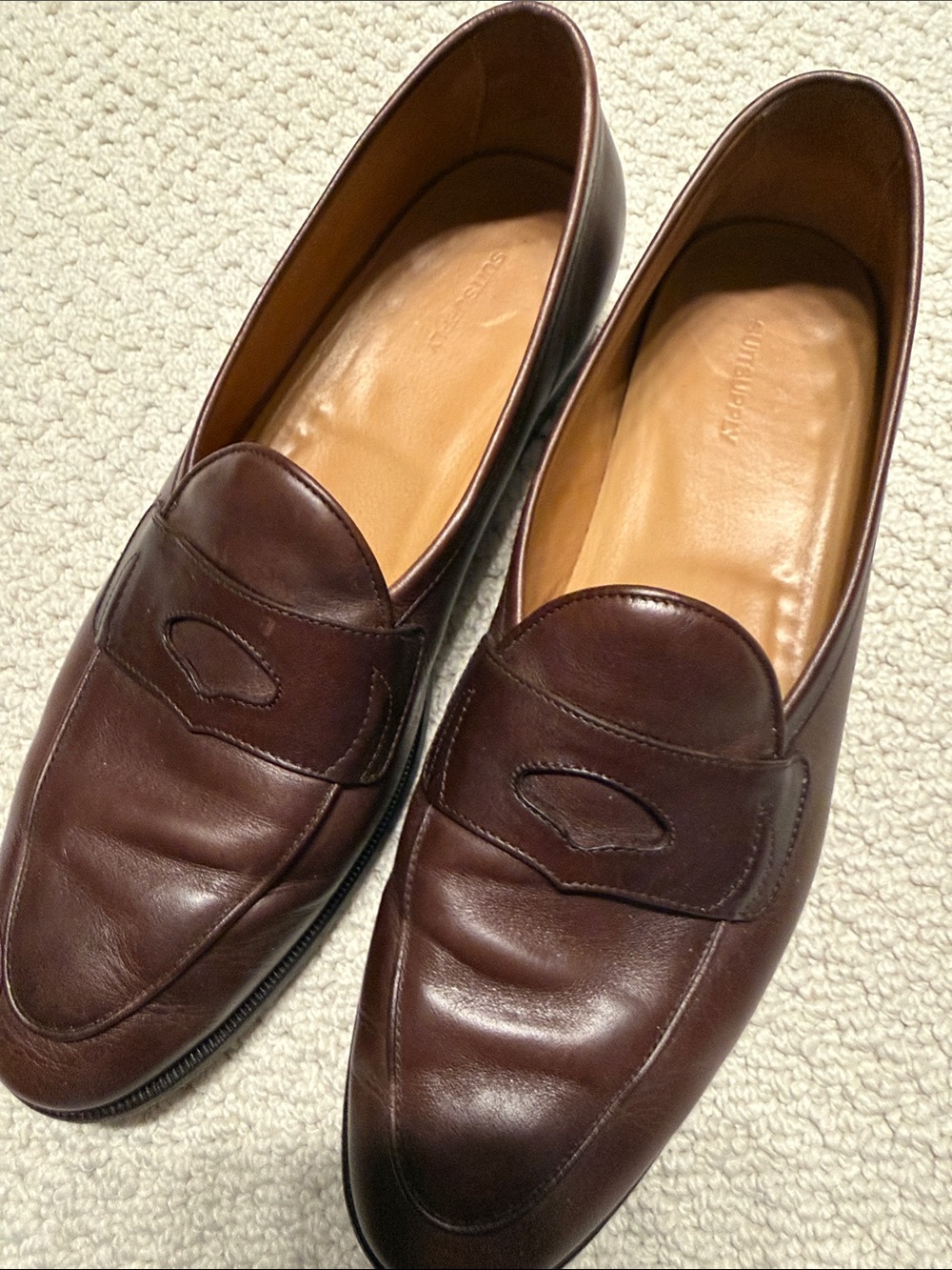 Suitsupply Men’s Dark Brown Leather Penny Loafers